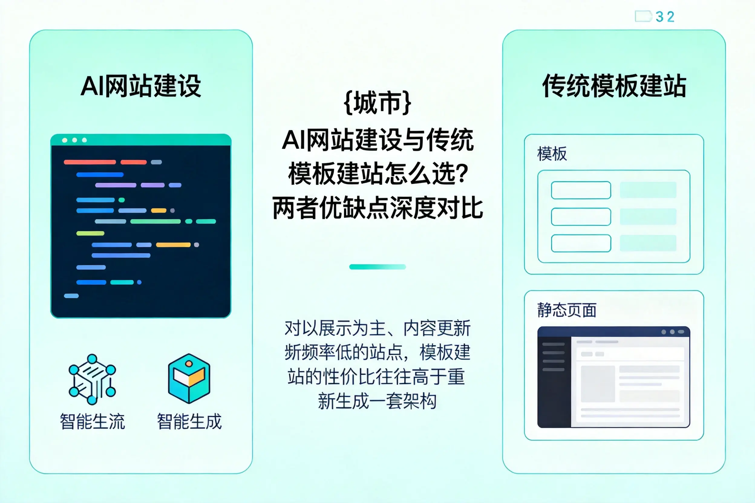 儋州AI网站建设与传统模板建站怎么选？两者优缺点深度对比