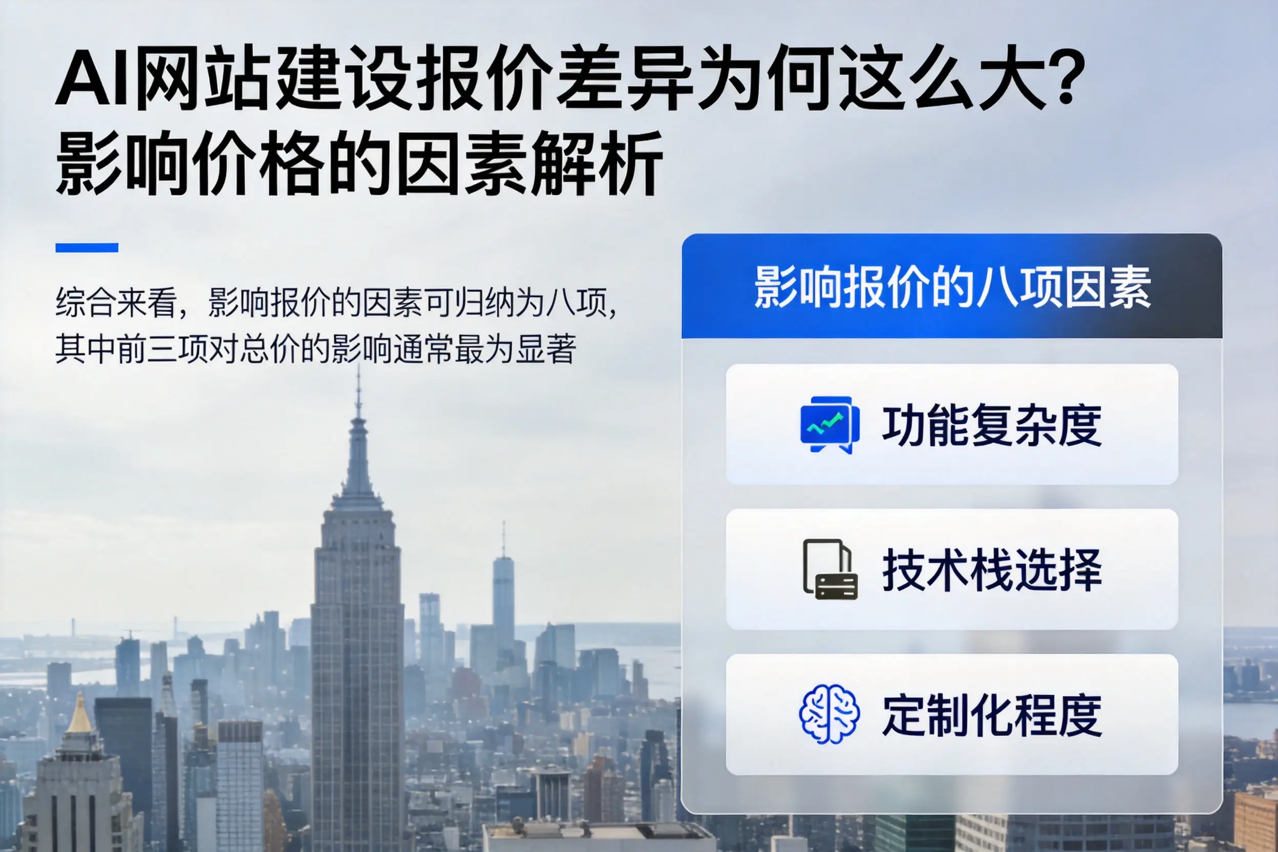 儋州AI网站建设报价差异为何这么大？影响价格的因素解析