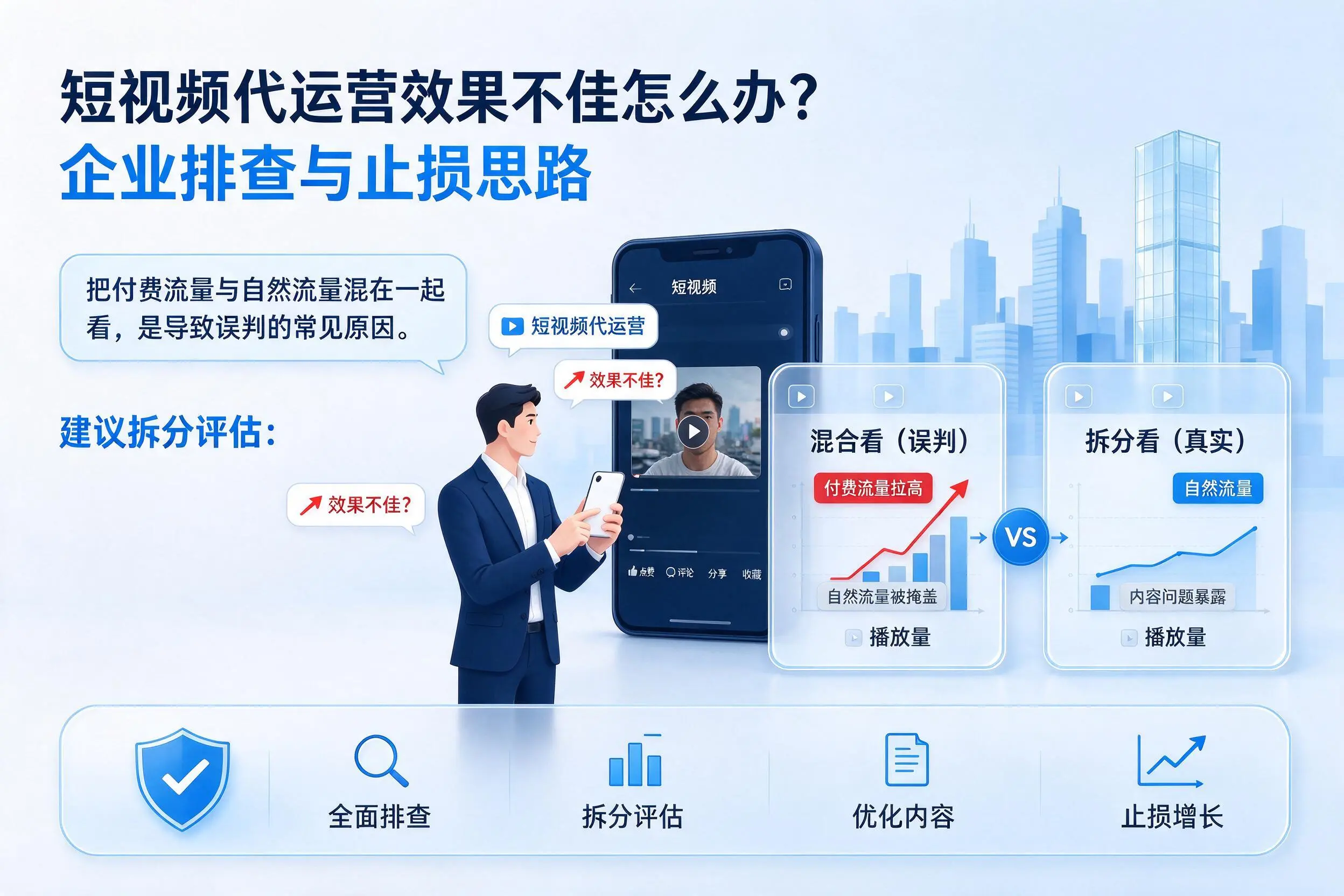 短视频代运营效果不佳怎么办?儋州企业排查与止损思路