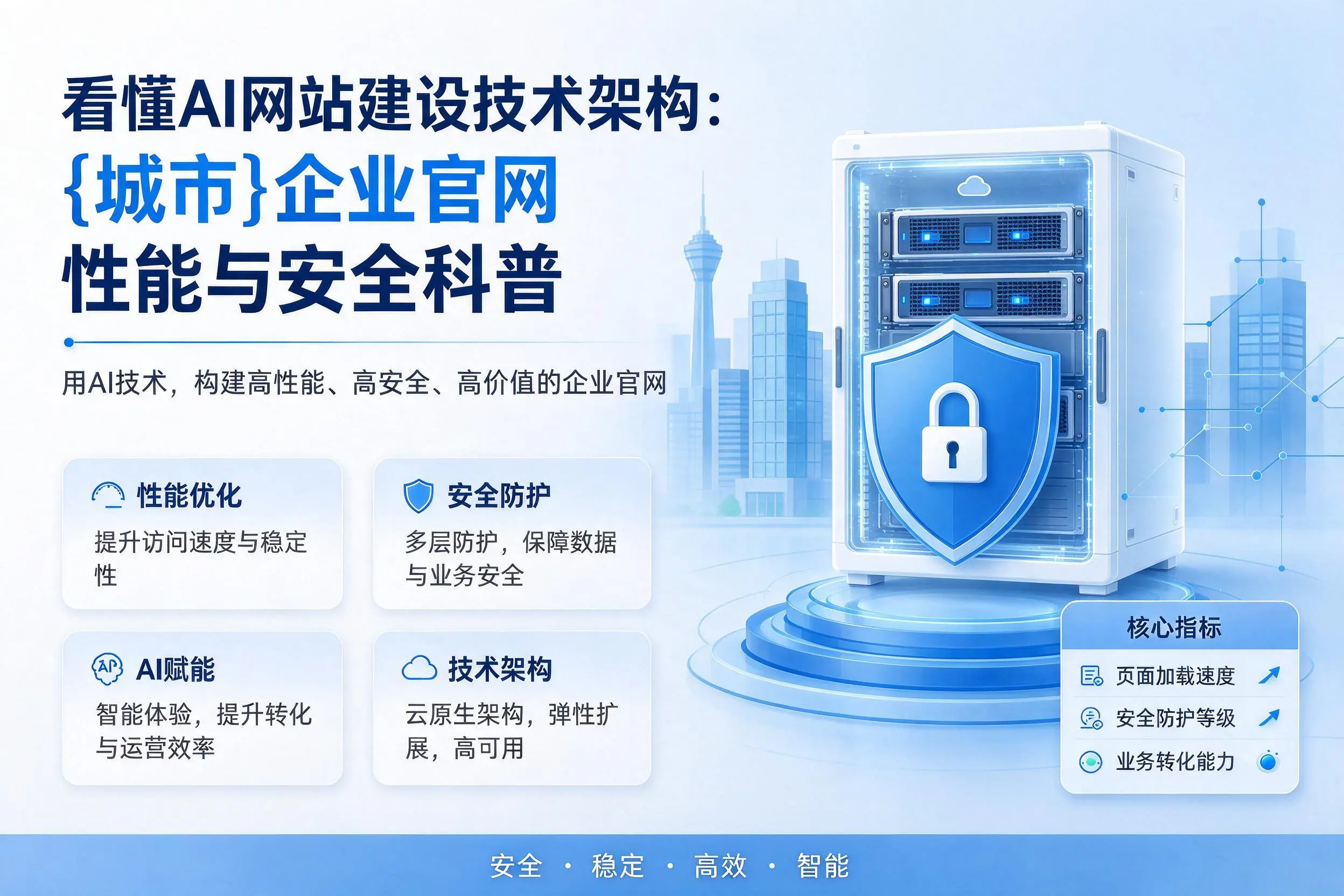 看懂AI网站建设技术架构:儋州企业官网性能与安全科普